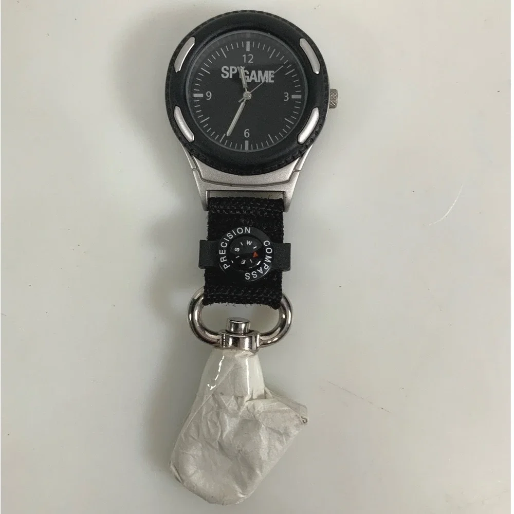 SpyGame Tomax Belt Clip Watch Precision Compass W/Case Japan Collectible Outdoor